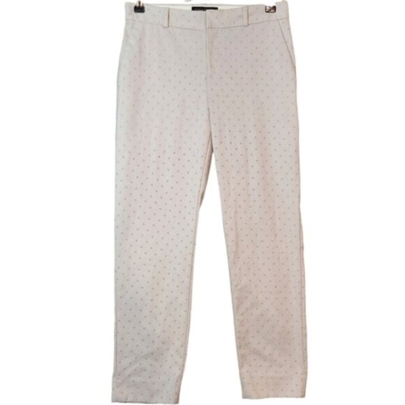 Banana Republic Polka Dot Avery Fit Mid-Rise Ankle Pants – Size 2, Grey - Picture 2 of 6